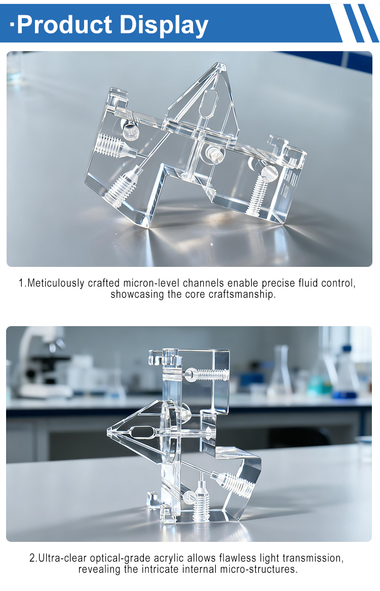 Custom Medical PMMA Acrylic Plexiglass Prototypes 5-Axis Simultaneous CNC Precision Milling Machining Service for Machining