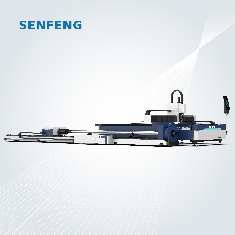 SENFENG SF3015C 1500W-6000W Metal Tube Sheet CNC Fiber Laser Cutting Machines For Steel Metal Tube And Sheet