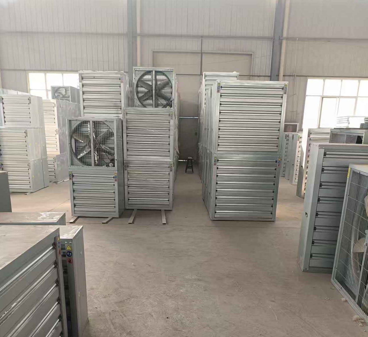 Industrial High Speed Stainless Steel Air Circulation Cooling Fan Box Type Wall Mounted Shutter Exhaust Fan