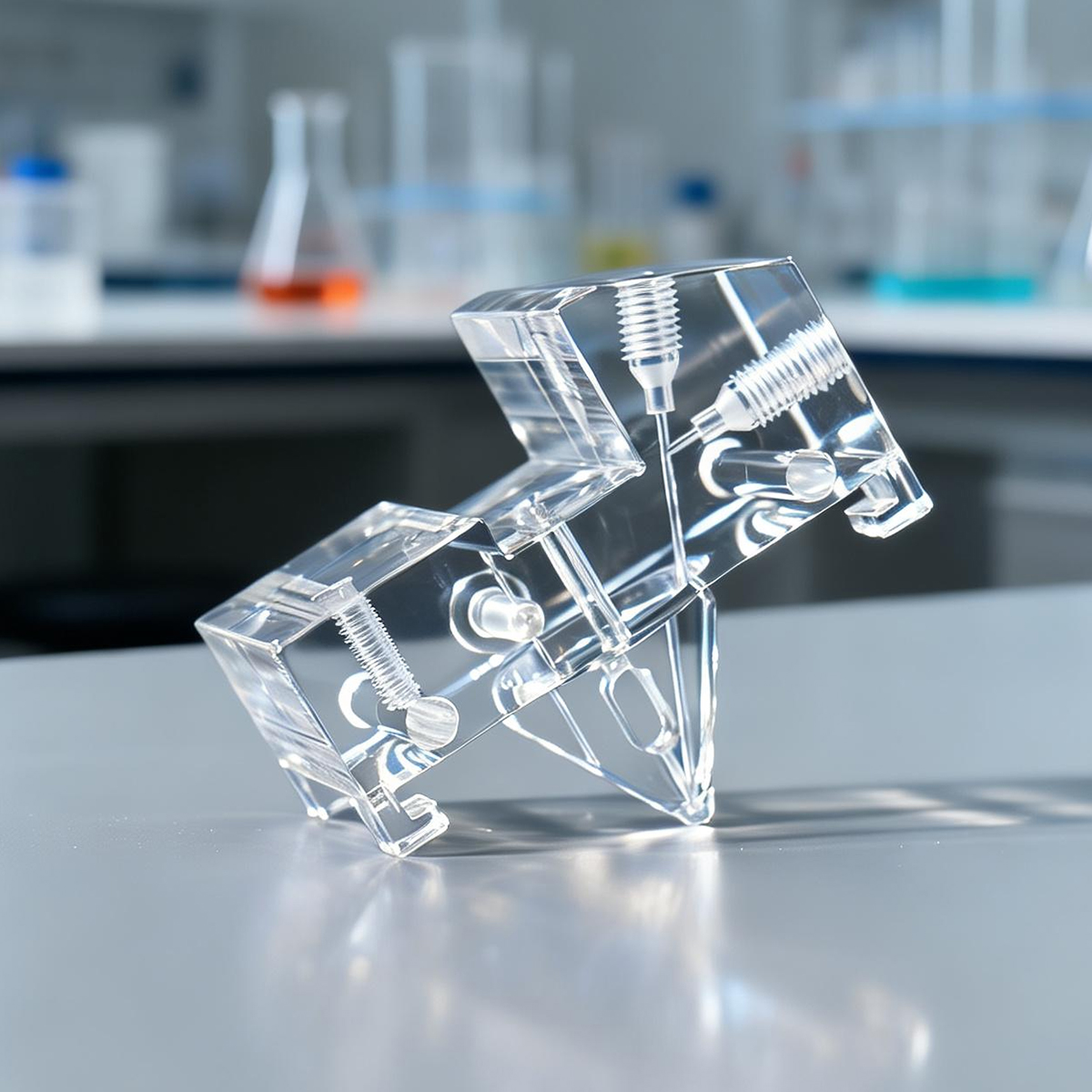 Custom Medical PMMA Acrylic Plexiglass Prototypes 5-Axis Simultaneous CNC Precision Milling Machining Service for Machining