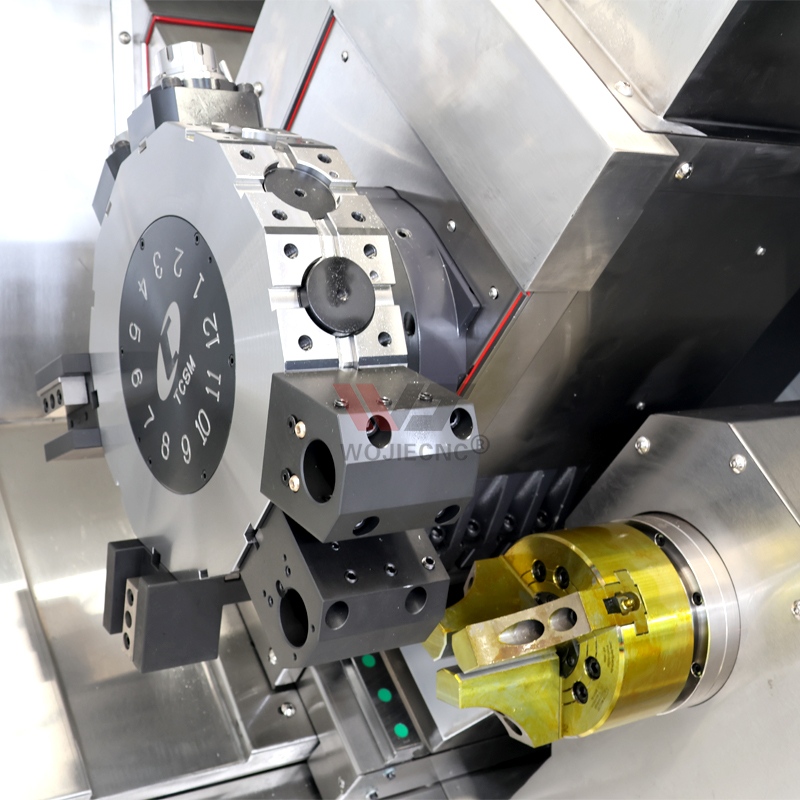 WJ60MS Vertical CNC Lathe Machine Direct Sales Automatic CNC Turning Lathe Turret Large Spindle Bore for Metal Processing