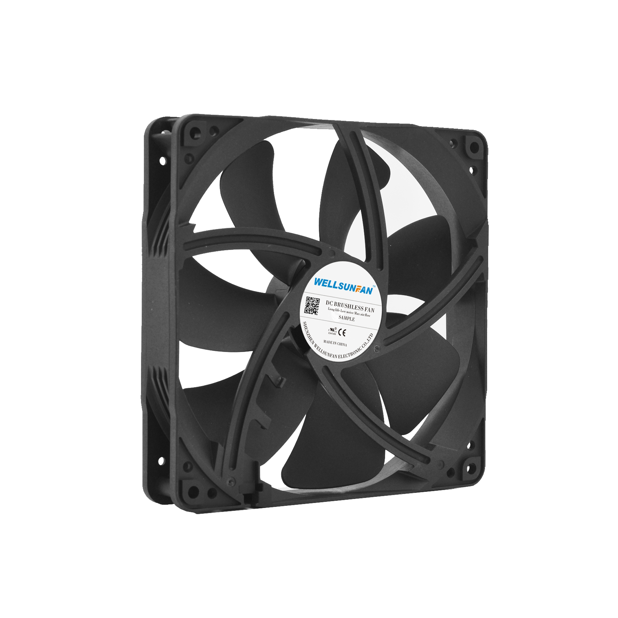 WELLSUNFAN High-Speed 140mm DC Ball Bearing Cooling Fan for Computer Case 1600 RPM 82.72CFM OEM/ODM Industrial Exhaust Fan
