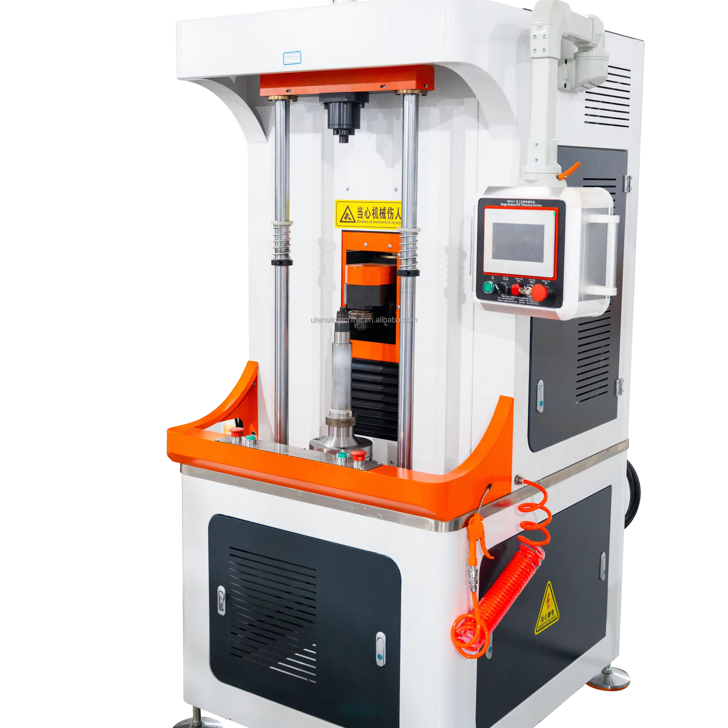 CNC Rim Neck Cutting Machine Thermos Manufacturing Line For Metal Product Vacuum Forming Bottle Production Equipment