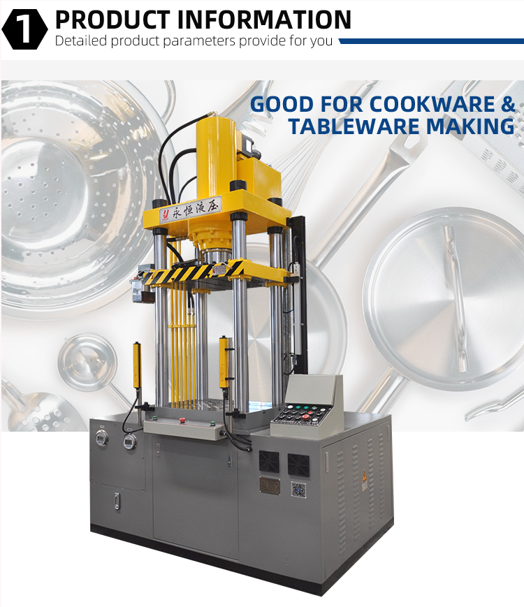 High Precision Servo Control Hydraulic Press for Aluminum Pot 200T, Cookware Making Machine