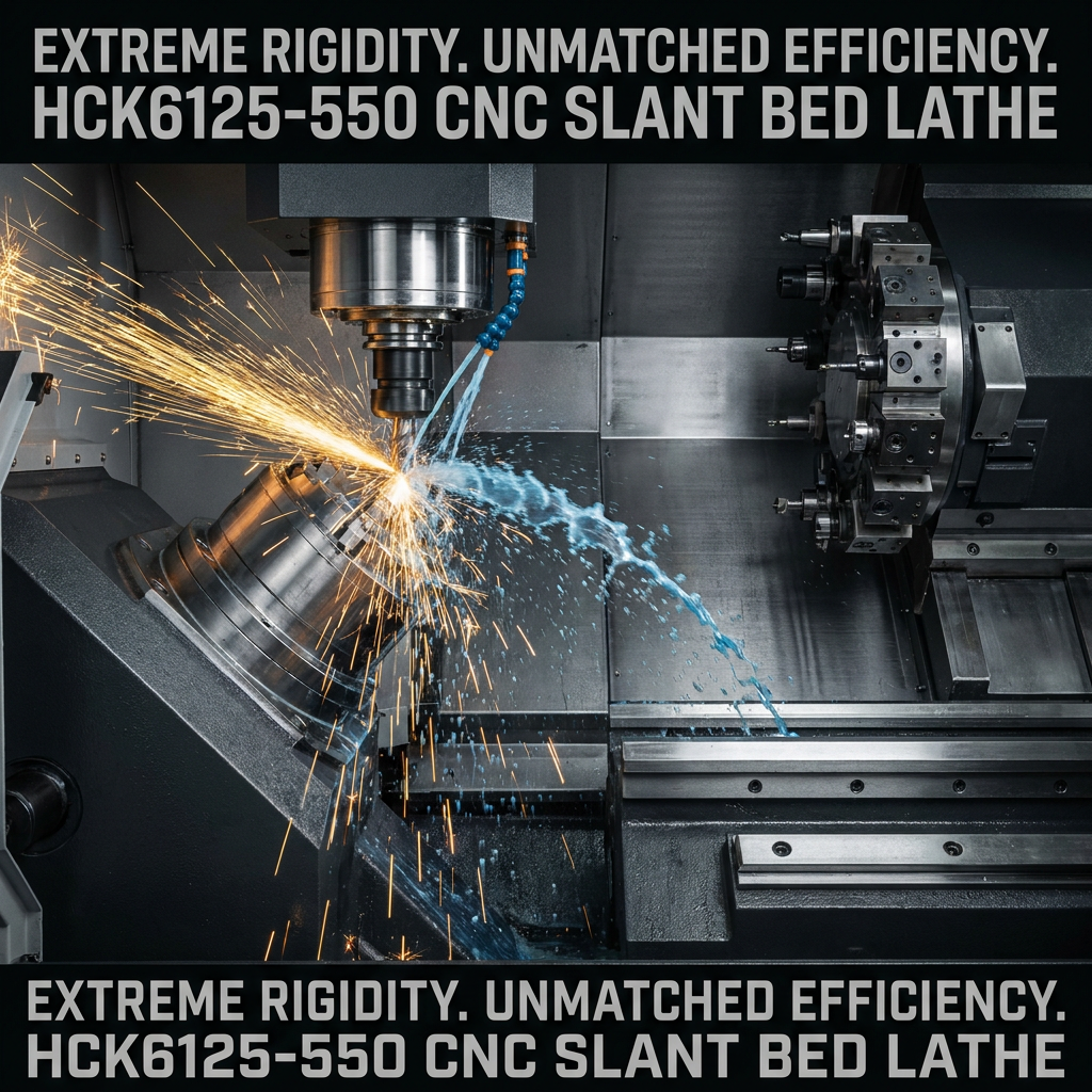 HCK6125-550 Slant Bed Horizontal Turning Machine CNC Lathe Twin Spindle Turn Milling Function for High-Accuracy Metal Machining