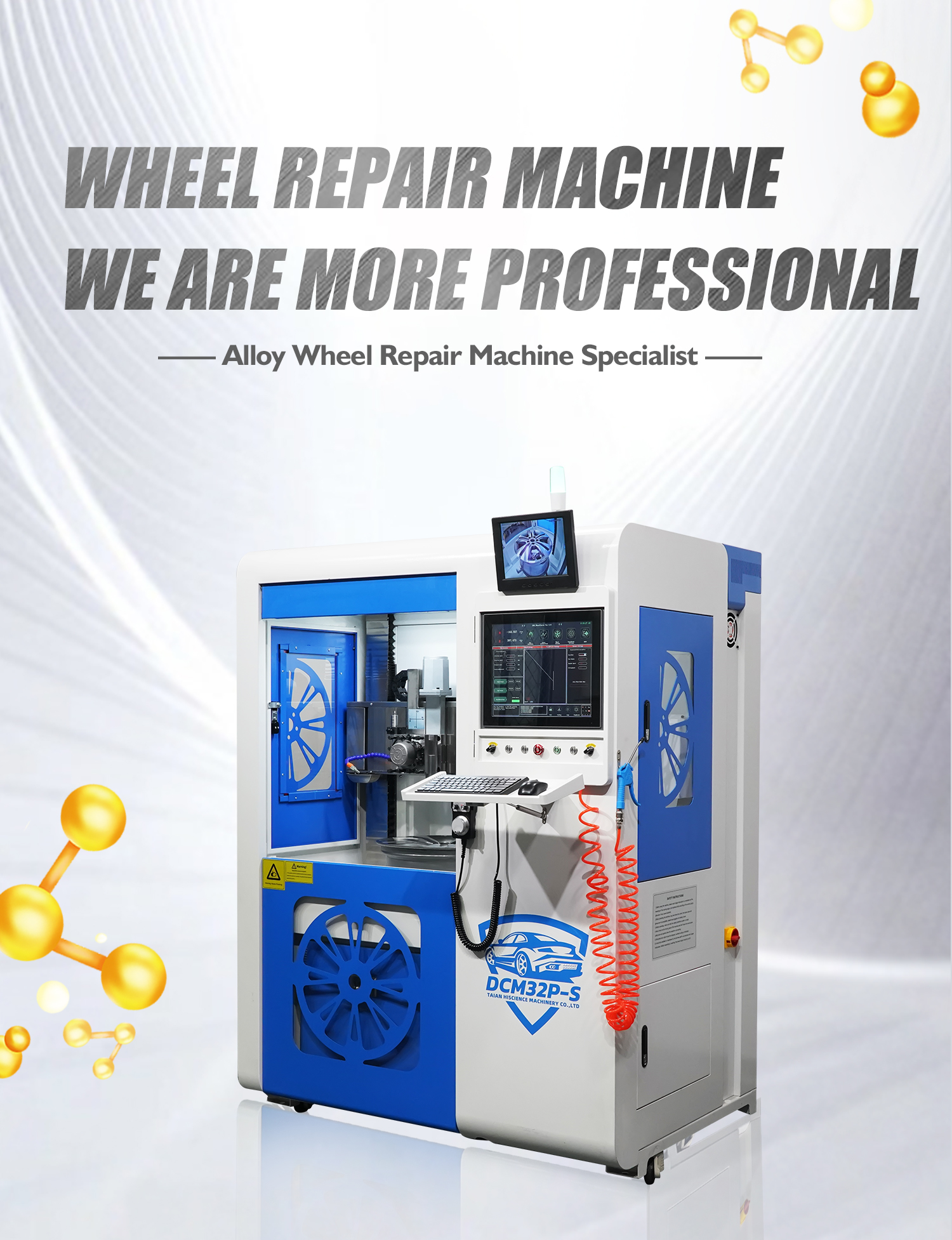 China Vertical Wheel Repair Cnc Lathe with Rim Repair and Lathe Machine Alloy Wheel DCM32P-S