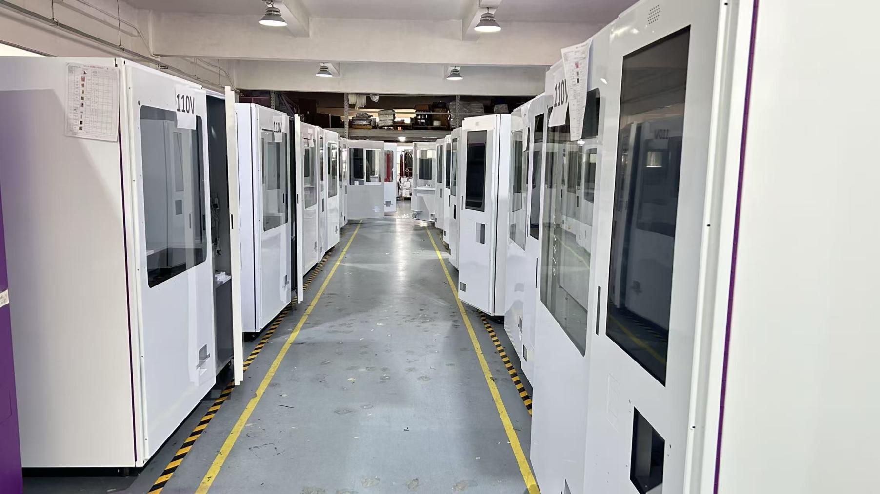 Softserve production line facility showing manufacturing equipment and quality control process