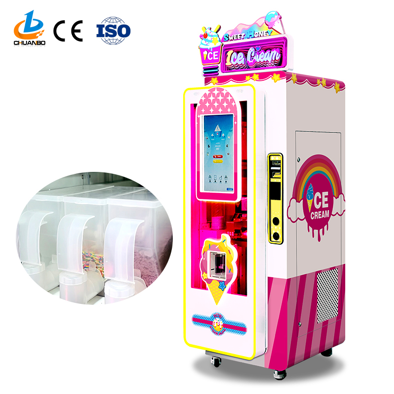 Professional New Style Electric Ice Cream Vending Machine 1 Kind Taste 150-200 Pcs Capacity 15 Seconds Fast 32-inch Touch
