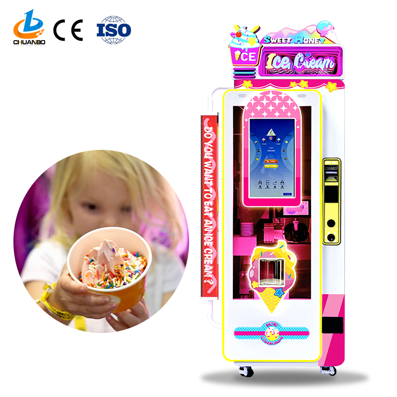OEM Chuanbo Technology Commercial Automatic Ice Cream Vending Machine 1-10L Capacity 59 Kinds Tastes 32-inch Touch Screen 15