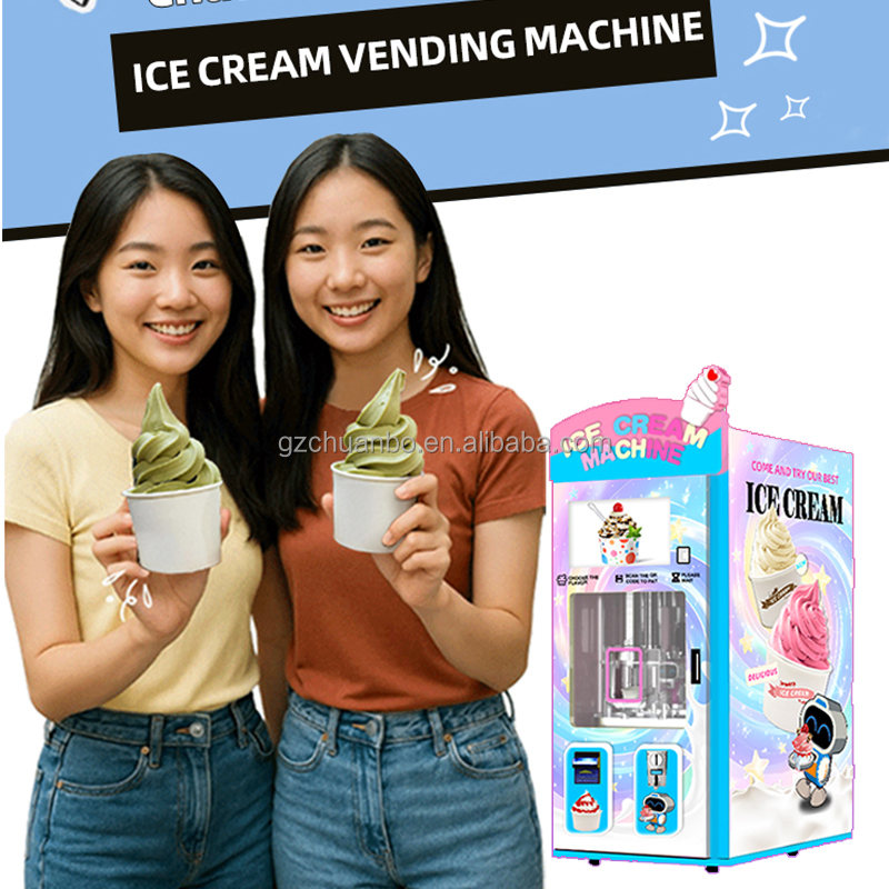 NEW  Hot Sale Commercial Fully Automatic Ice Cream Vending Machine Self-Service Soft Serve Ice Cream Robot with Cashless Payment
