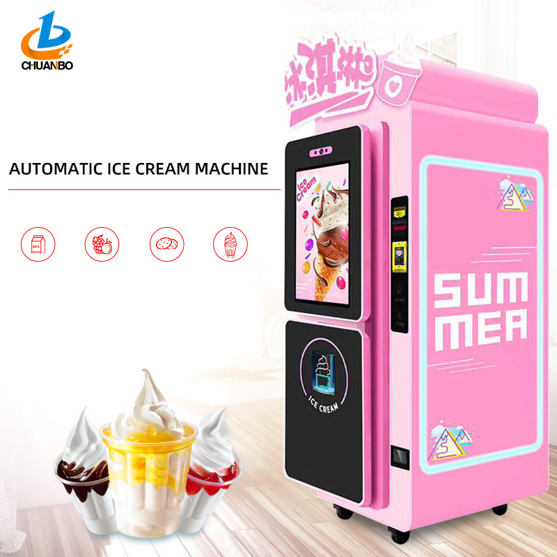 Automatic  Making Machine Self Service Soft Ice Cream Vending Machine