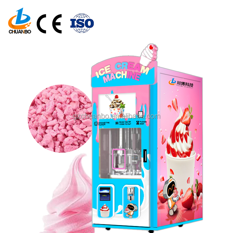 OEM ODM Factory Manufacture Automatic Soft Self-service Ice Cream Vending Machine SDK 150-200 Pcs Capacity Cloud-Based