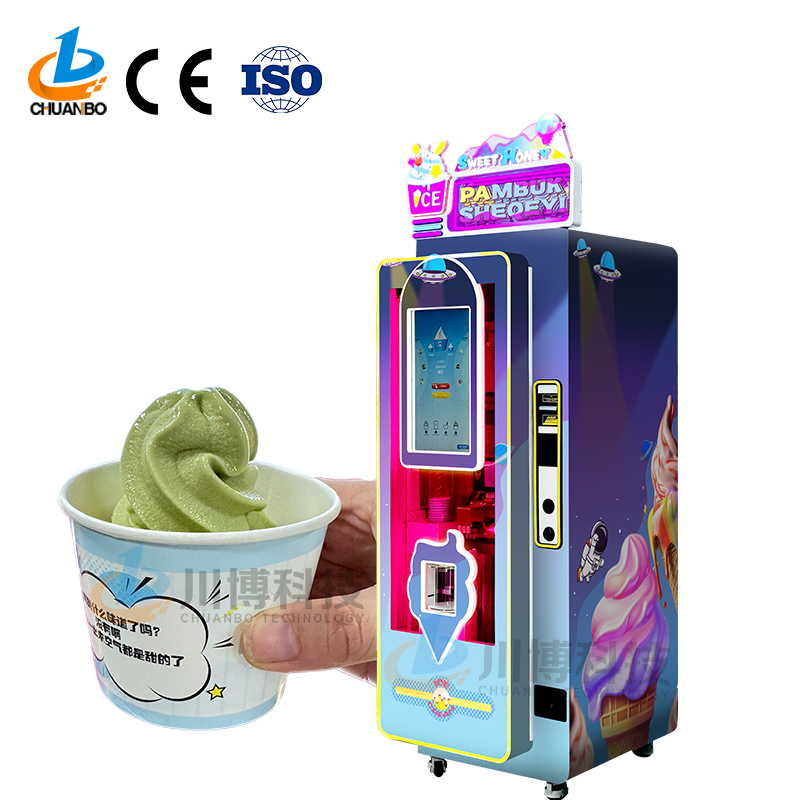 Large Capacity Smart Ice Cream Vending Machine with 59 Flavors 16L Capacity Touchscreen & Remote Monitoring