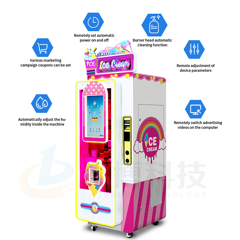 Hot Sale 59 Flavors Automatic Soft Ice Cream Making & Vending Machine 150-200 Pcs Capacity 15-Second Delivery for Commercial Use