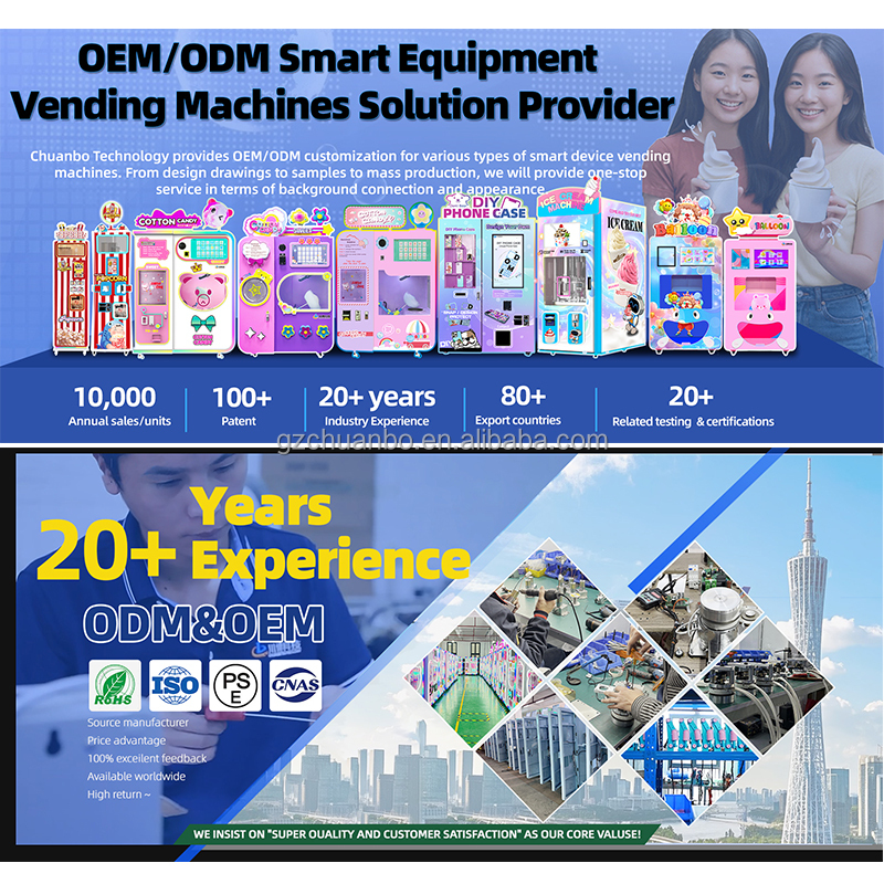 Vending Machine for Startup Multiple Payment Coin Cash Payment Automatic Double-cylinder Ice Cream Vending Machine