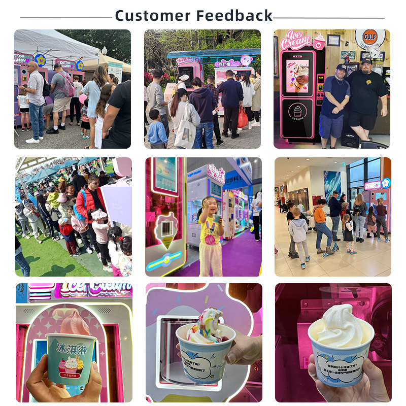 Best Selling Automatic Soft Ice Cream Vending Machine Custom Ice Cream Machine Manufacturing Machinery
