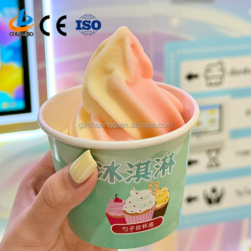 OEM ODM Self Service Vending Solution Commercial Automatic Ice Cream Double-cylinder Vending Machine for Shopping Mall
