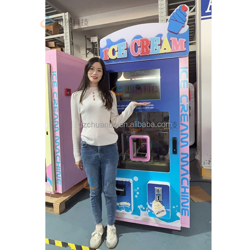 OEM ODM Factory Manufacture Full Automatic Best Selling Self-service Soft Ice Cream Machine Vending Machine Business for Mall