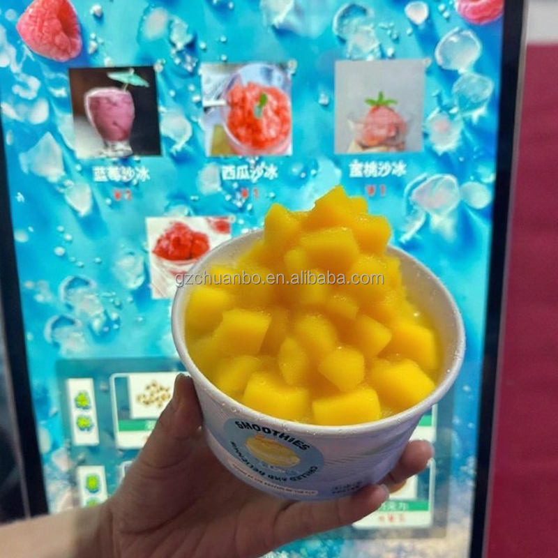 OEM ODM Customized logo Automatic Fruits Smoothies Slush Cream Vending Machine with Multiple Payment Options Vending Machines