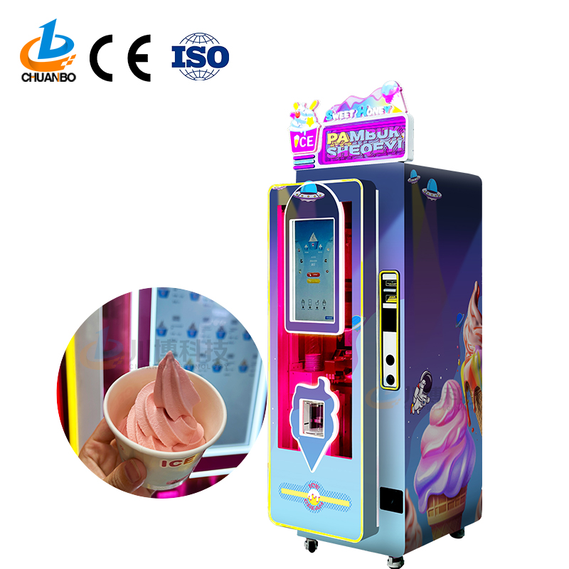 OEM/ODM  Robot  Manufacture Factory Full Automatic Best Selling Ice Cream Vending Machine/mobile Ice Cream Making Maker