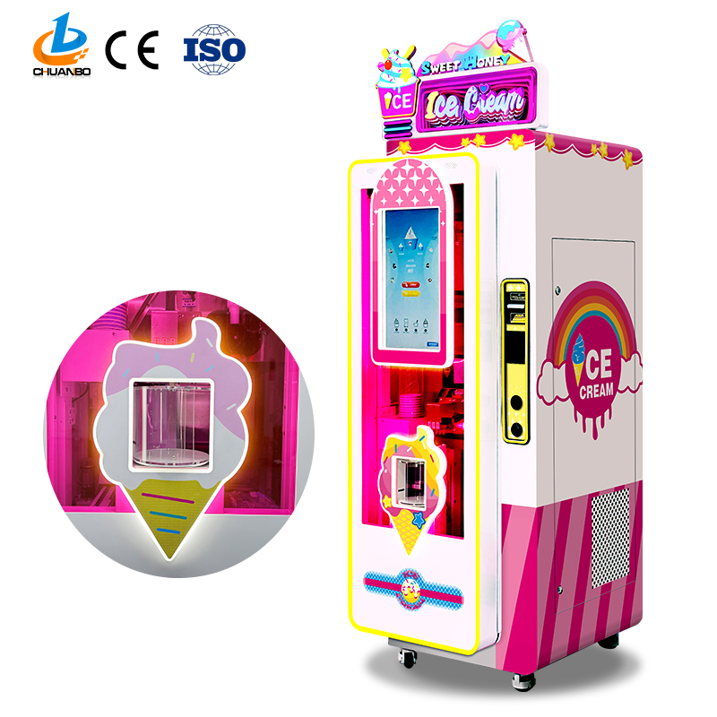 Factory Manufacture OEM Self-service 59 Flavors Soft Serve Fully Automatic Ice Cream Vending Machine SDK Touchscreen Cloud-Based