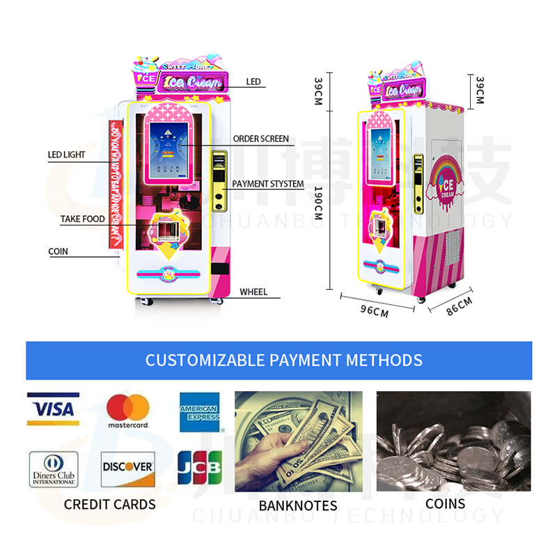 Chuanbo NEW DIY China Supply Food Beverage Shops Professional Fully Automatic Soft Serve Ice Cream Maker 59 Tastes Compressor