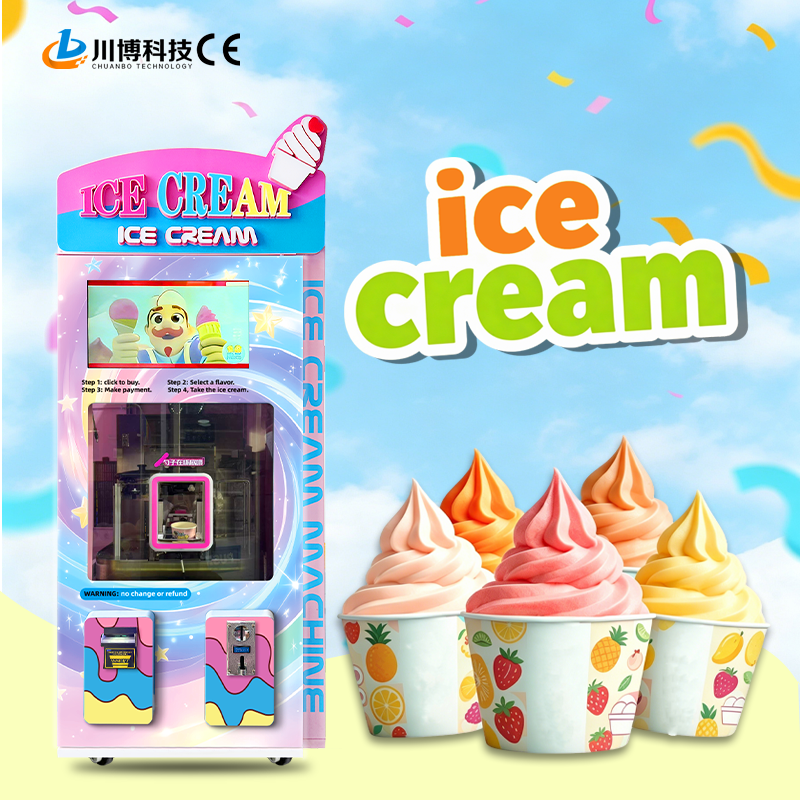NEW  Hot Sale Commercial Fully Automatic Ice Cream Vending Machine Self-Service Soft Serve Ice Cream Robot with Cashless Payment