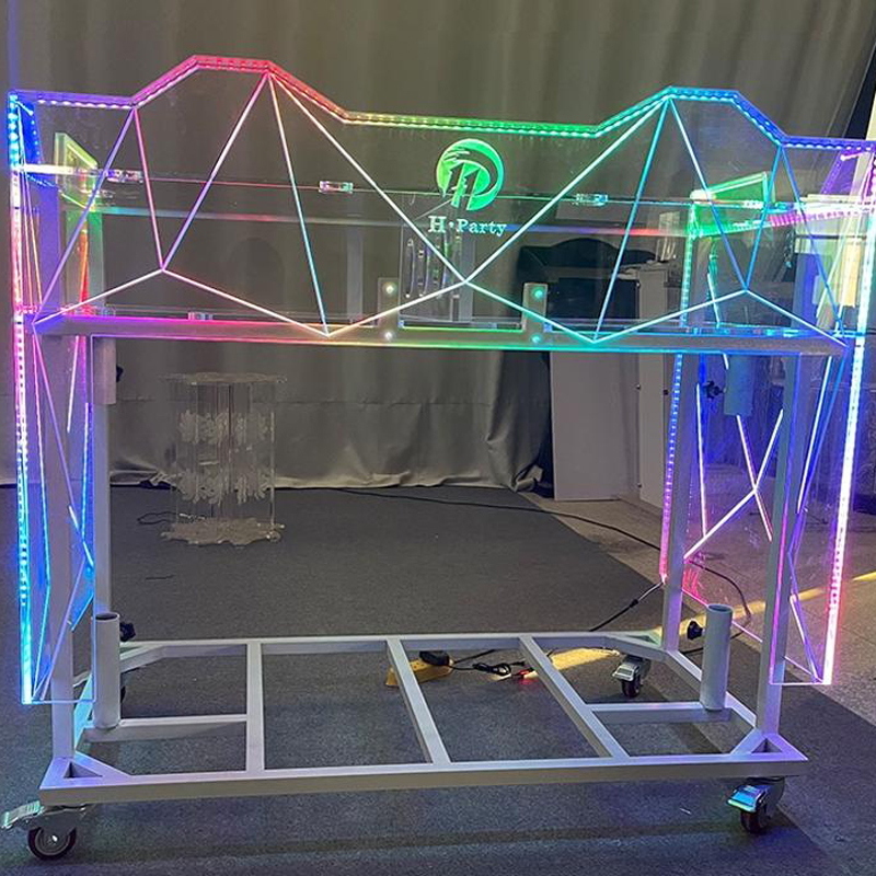 China Led Acrylic Material Table Transparent Good Brightness DJ Desk Manufacturers, Supplier