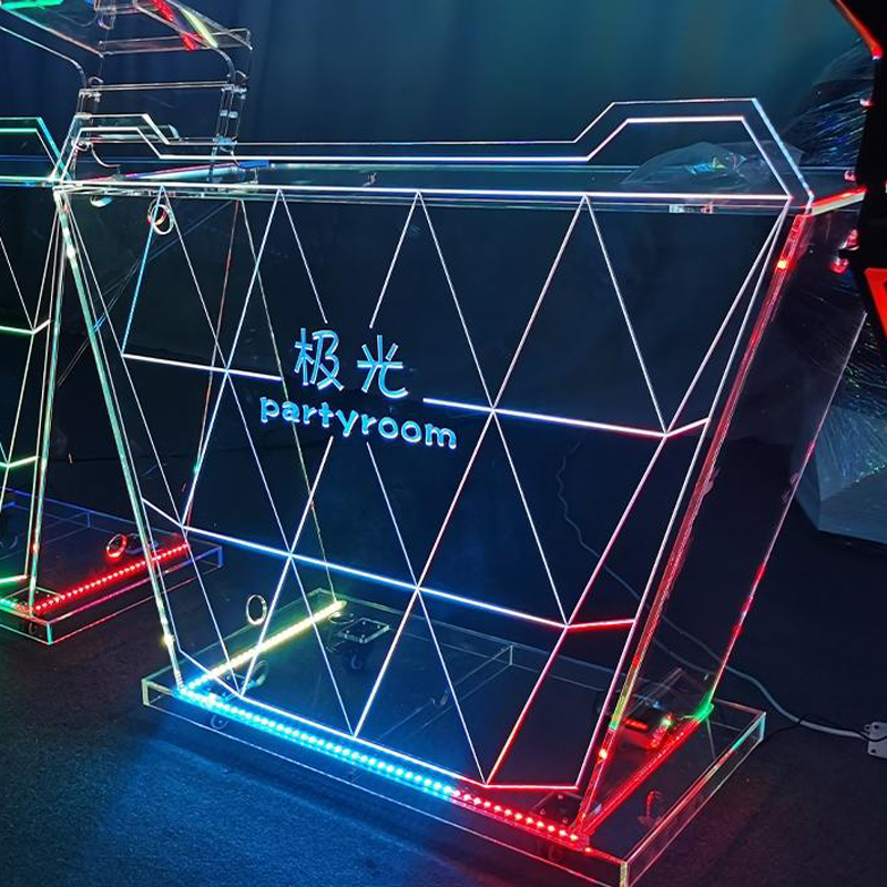 China Led Acrylic Material Table Transparent Good Brightness DJ Desk Manufacturers, Supplier