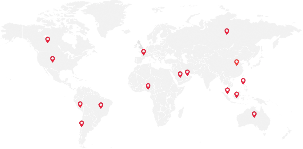 Global Supply and Sales Footprint Map