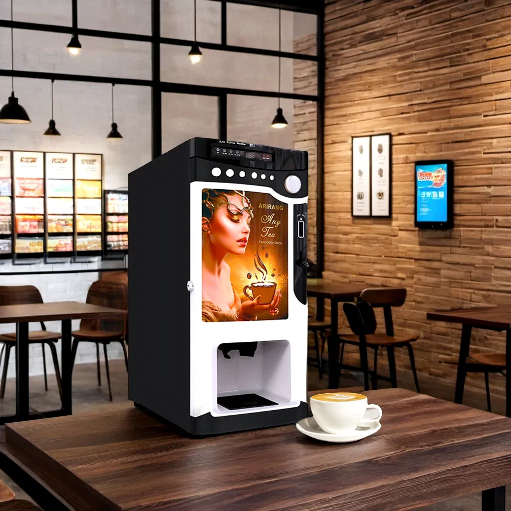 Commercial Tabletop Instant Coffee Vending Machine for Hot Drinks &amp; Beverages