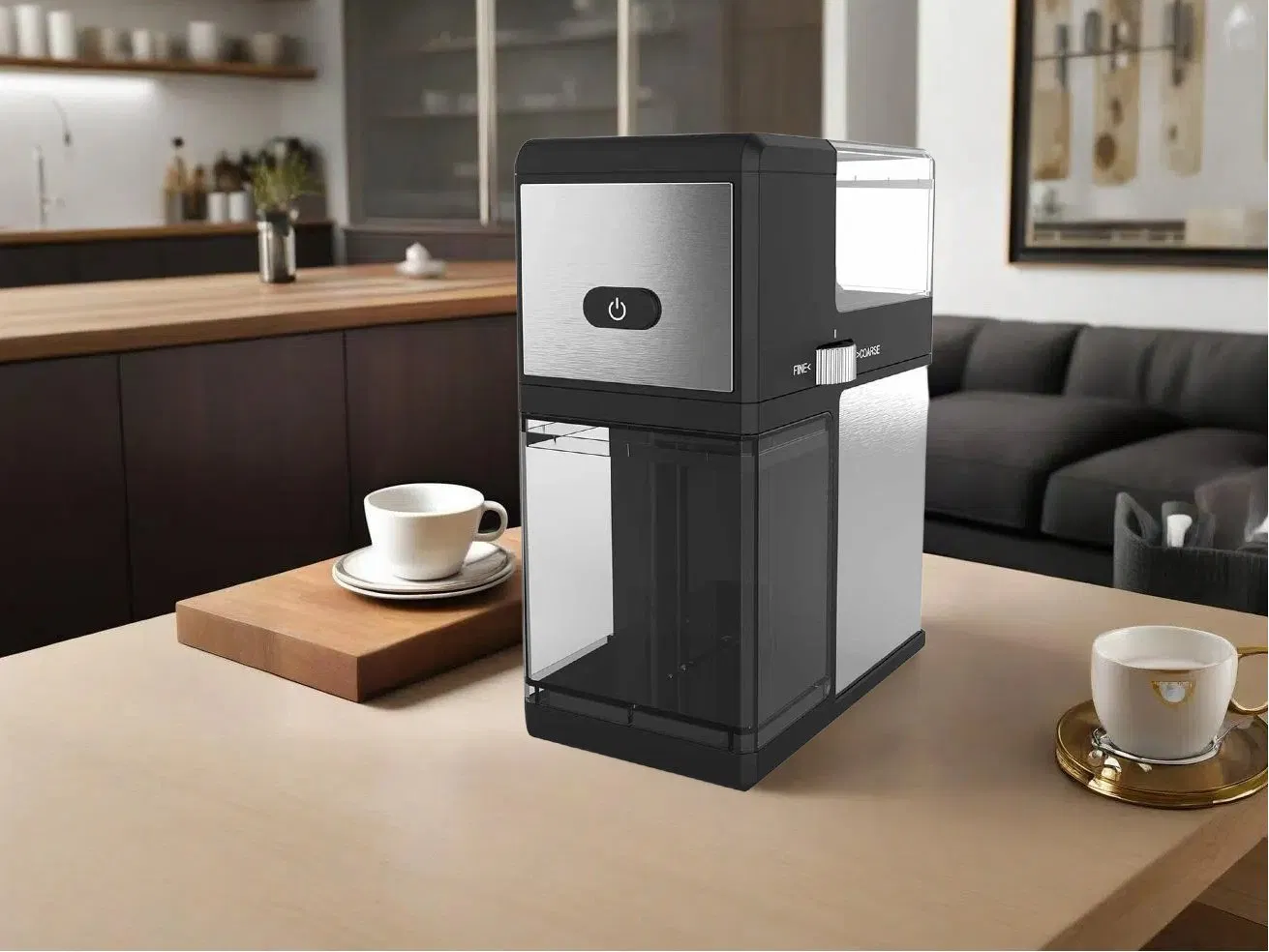 Smart Electric Coffee Grinder - Professional Coffee Grinder for Home - Premium Stainless Steel - Large Capacity 100g