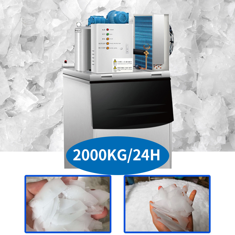 Commercial Flake Ice Making Machine Snowflake/Snow Portable Cube Ice Maker for Bars Coffee Shops and Drink Shops