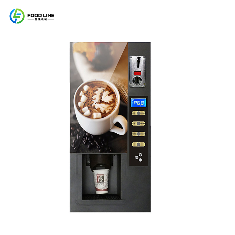 Customization Automatic 24 Hours Self-Service Cold Cafe Protein Hot Milk Ice Yogurt Coin Operated Coffee Vending Machine with Touch Screen