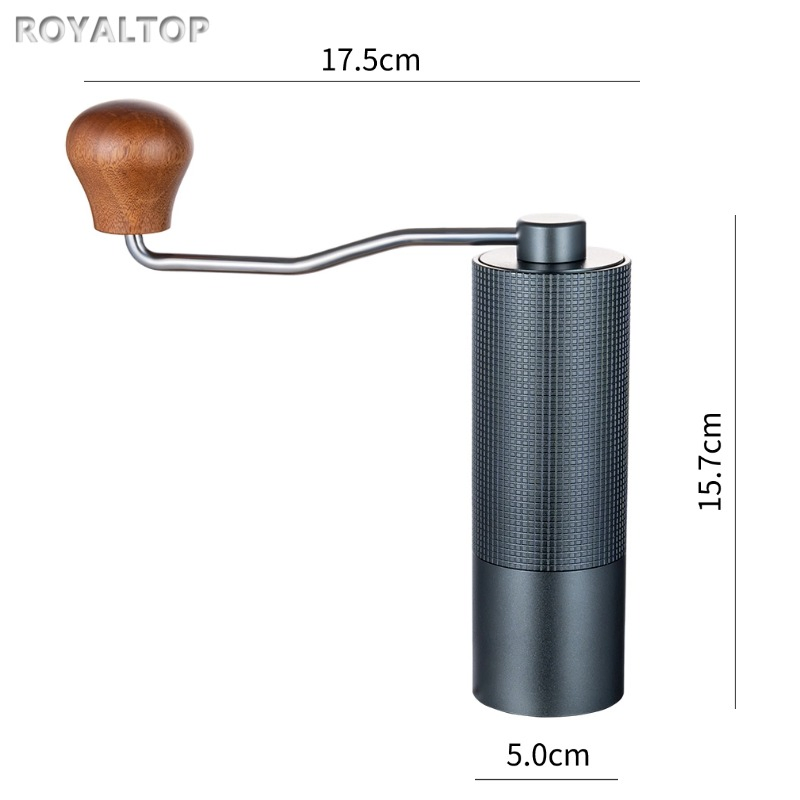 Custom Walnut Handle Coffee Hand Grinder Adjustable Settings Bearing Manual Coffee Burr Grinder Set for Home Office Camping