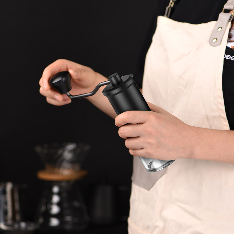 Portable Black Professional Adjustable Stainless Steel Cone Manual Coffee Grinder