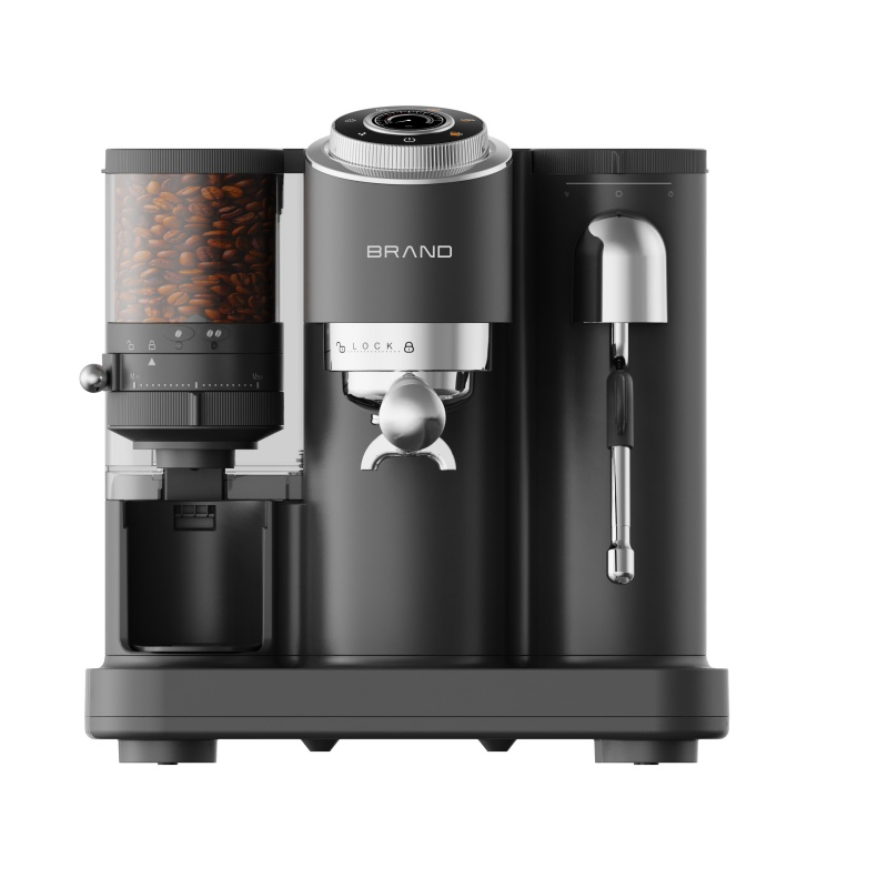 Italian 15 Bar Professional Electric Semi Automatic 3 in 1 Espresso Coffee Maker Machine with Grinder Function