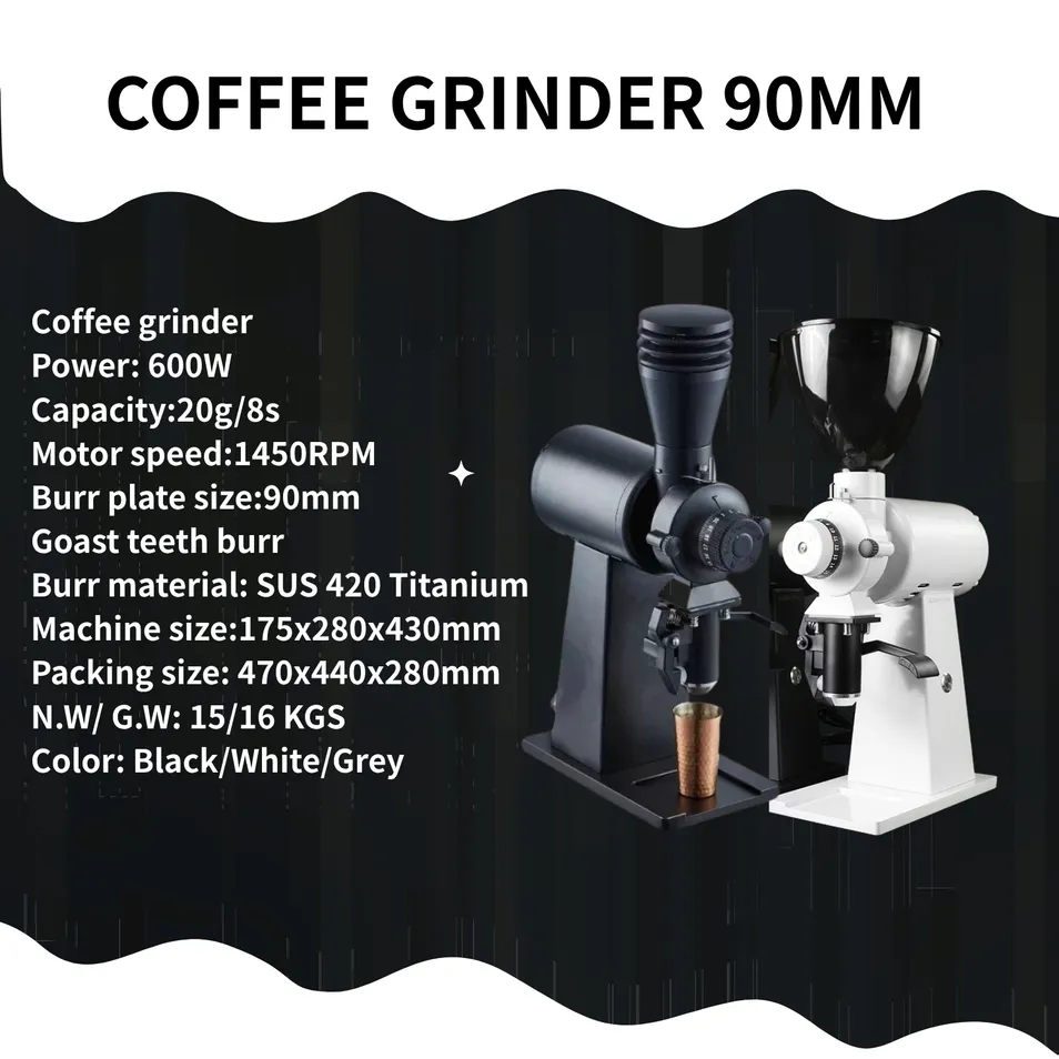 Commercial 90mm Titanium Alloy Coffee Grinder