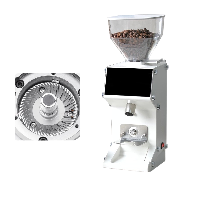 Automatic Flat Burr Commercial Coffee Bean Grinder Machine Electric Espresso Coffee Maker