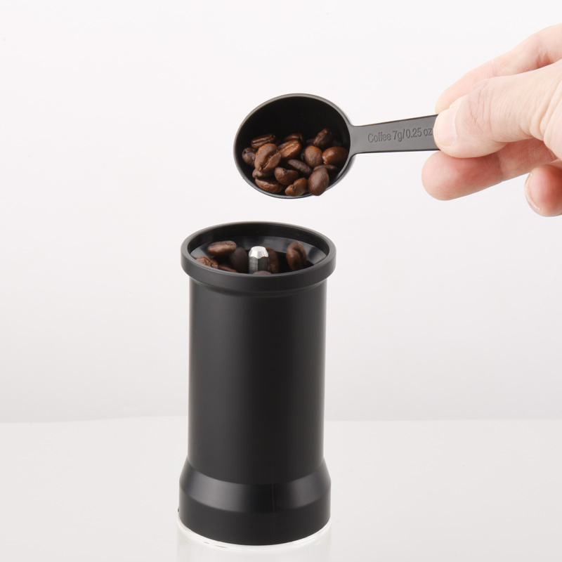 Portable Black Professional Adjustable Stainless Steel Cone Manual Coffee Grinder