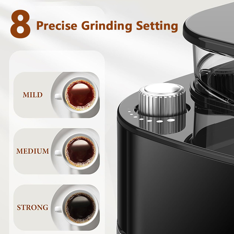 Espresso Coffee Maker Large Capacity Household Appliances Kitchen Pantry Automatic Coffee Machine with Grinding