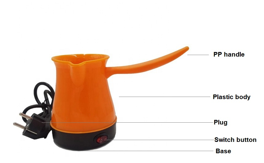 0.4L Plastic Office Coffee Cooker Household Turkish Coffee Maker