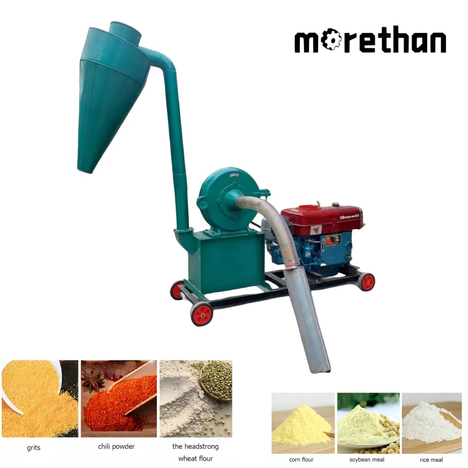 Automatic Feed Corn Grinder Multi-Function Self-Priming Universal Commercial Household Rice Grain Milling Machine Grain Mill