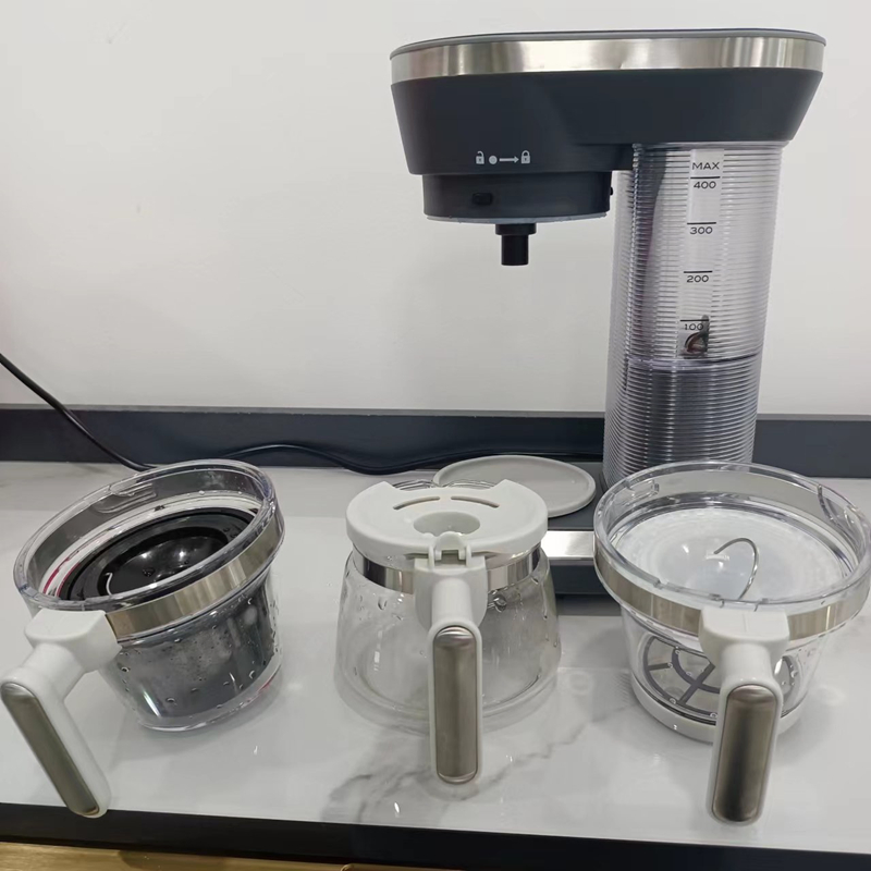 Drip Coffee Maker with 2 Grind Setting Pounder Function