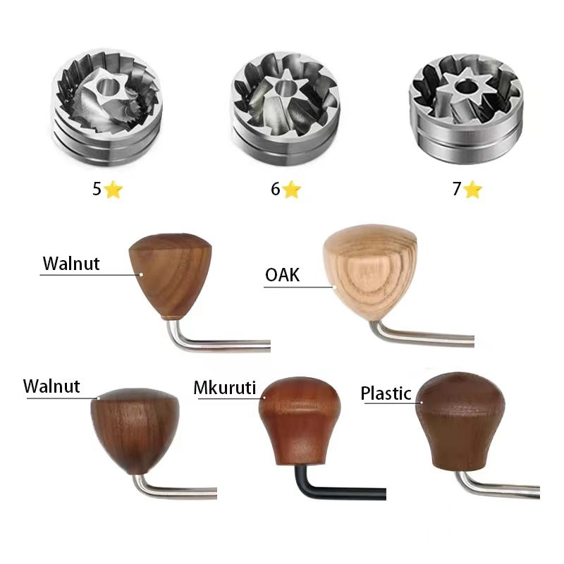 Manual Coffee Grinder Capacity 25g with CNC Stainless Steel Tapered Burr - Internal Adjustable Setting, Double Bearing, Gift