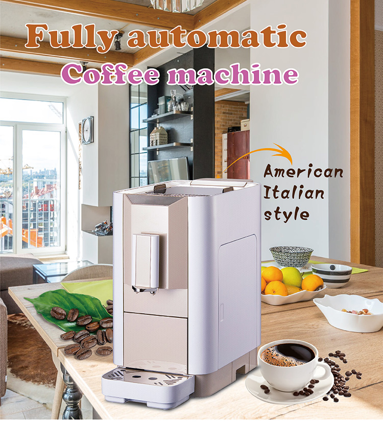 Home Office Appliance American Italian Coffee Maker Freshly Ground Small Mini Coffee Vending Machine Espresso Tea Milk Cappuccino Semi-Automatic Coffee Machine