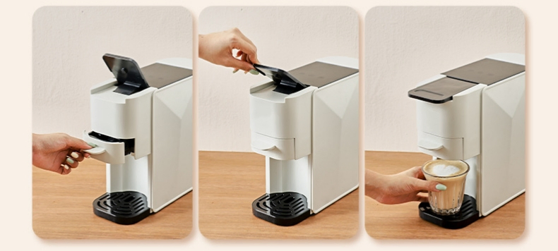 Household 0.7 L Multi-Function Espresso Coffee Machine 3 in 1 Capsule Coffee Maker