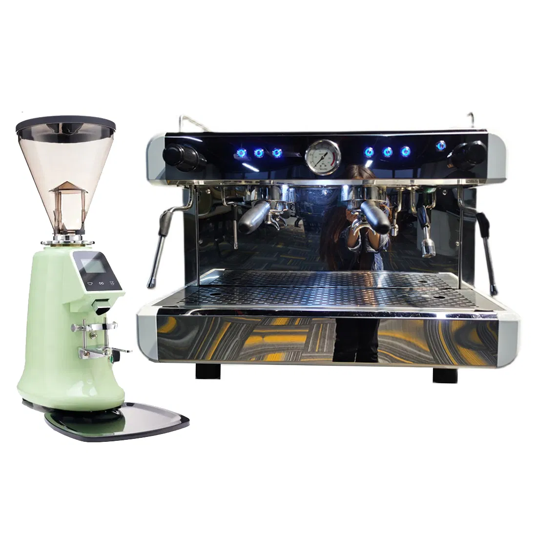 Professional Kaffeemaschine Italy Commercial Double Head Industrial Cappuccino Espresso Coffee Machine