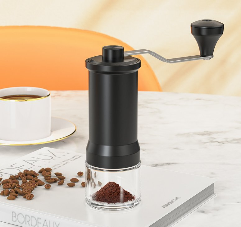 Manual Coffee Grinder, Ceramic Burr Coffee Grinder Manual Adjustable for Fine/Coarse Grind, Portable Spice Grinder