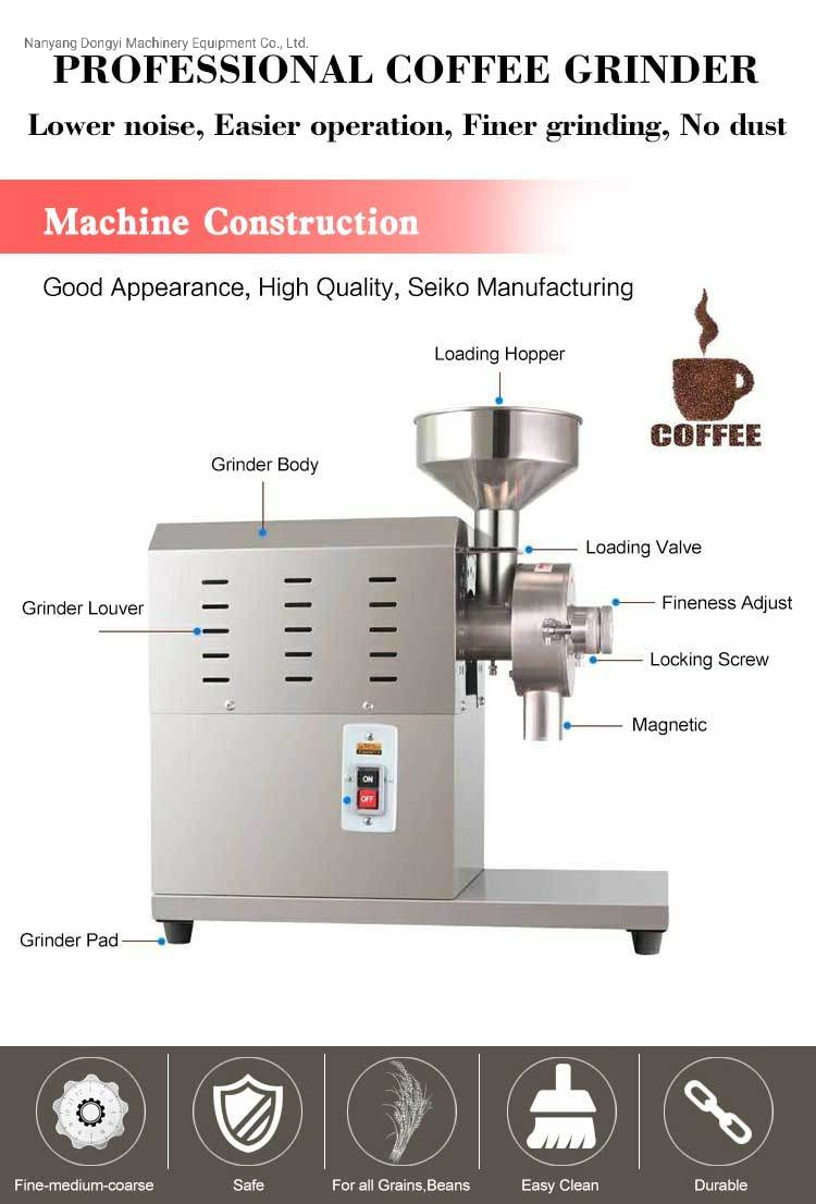 Coffee Grinder Stainless Steel Hot Sale 60kg/H Factory Supply